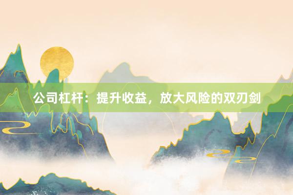 公司杠杆：提升收益，放大风险的双刃剑