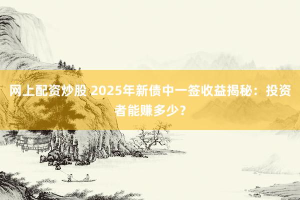 网上配资炒股 2025年新债中一签收益揭秘：投资者能赚多少？