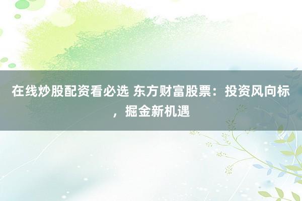 在线炒股配资看必选 东方财富股票：投资风向标，掘金新机遇