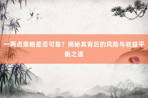 一两点策略是否可靠？揭秘其背后的风险与收益平衡之道